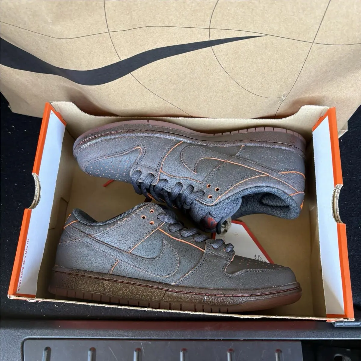 Nike shoes - Nike SB Dunk Low Pro PRM - HV1668-001 - Dk Smoke Grey, Campfire Orange 7
