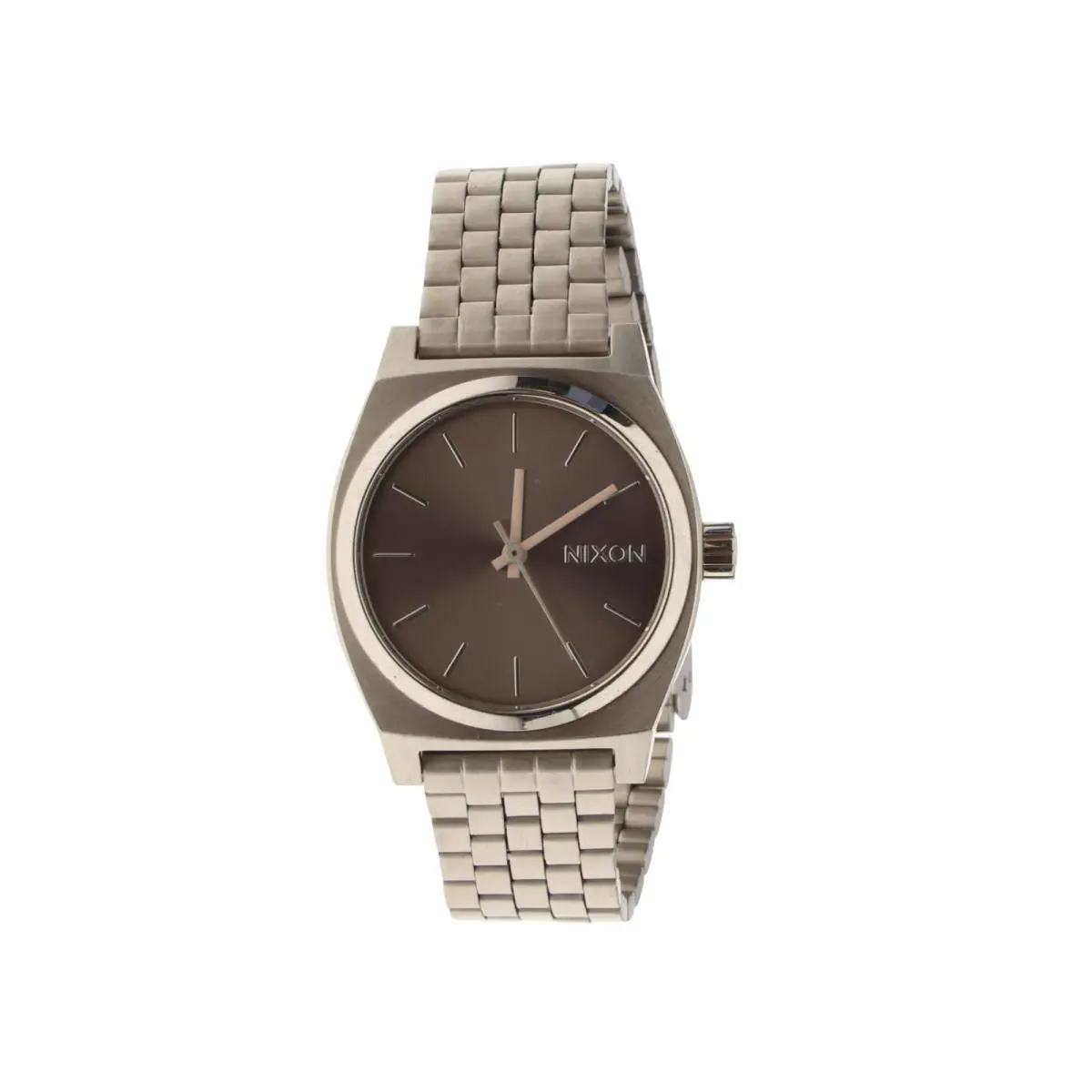 Nixon F1016 The Medium Time Teller Silver Stainless Steel Bracelet Watch 31 mm