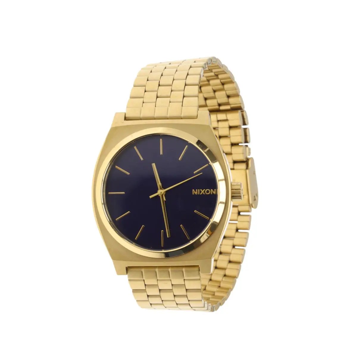 Nixon F1518 Mens All Light Gold Time Teller Stainless Steel Bracelet Watch 37 mm