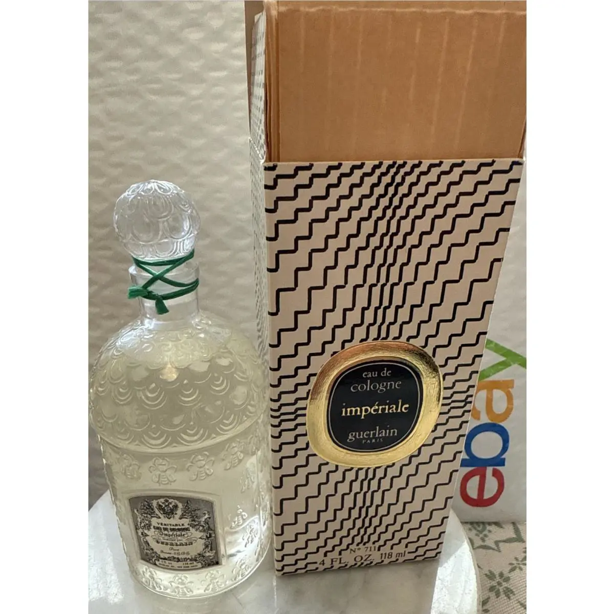 Vintage Eau De Cologne Imperials Guerlain W Box 4 Oz Bottle Bees 1967