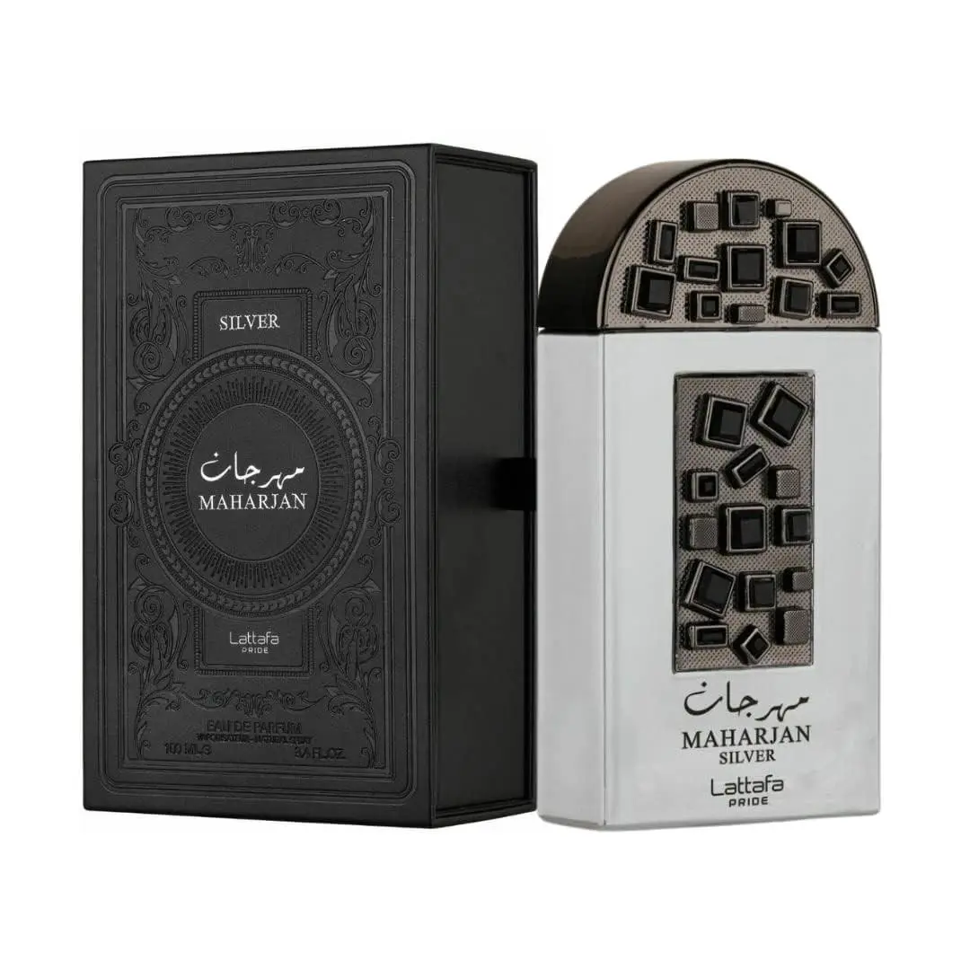 Lattafa Perfumes Maharjan Silver For Unisex Eau de Parfum Spray 3.4 Ounce