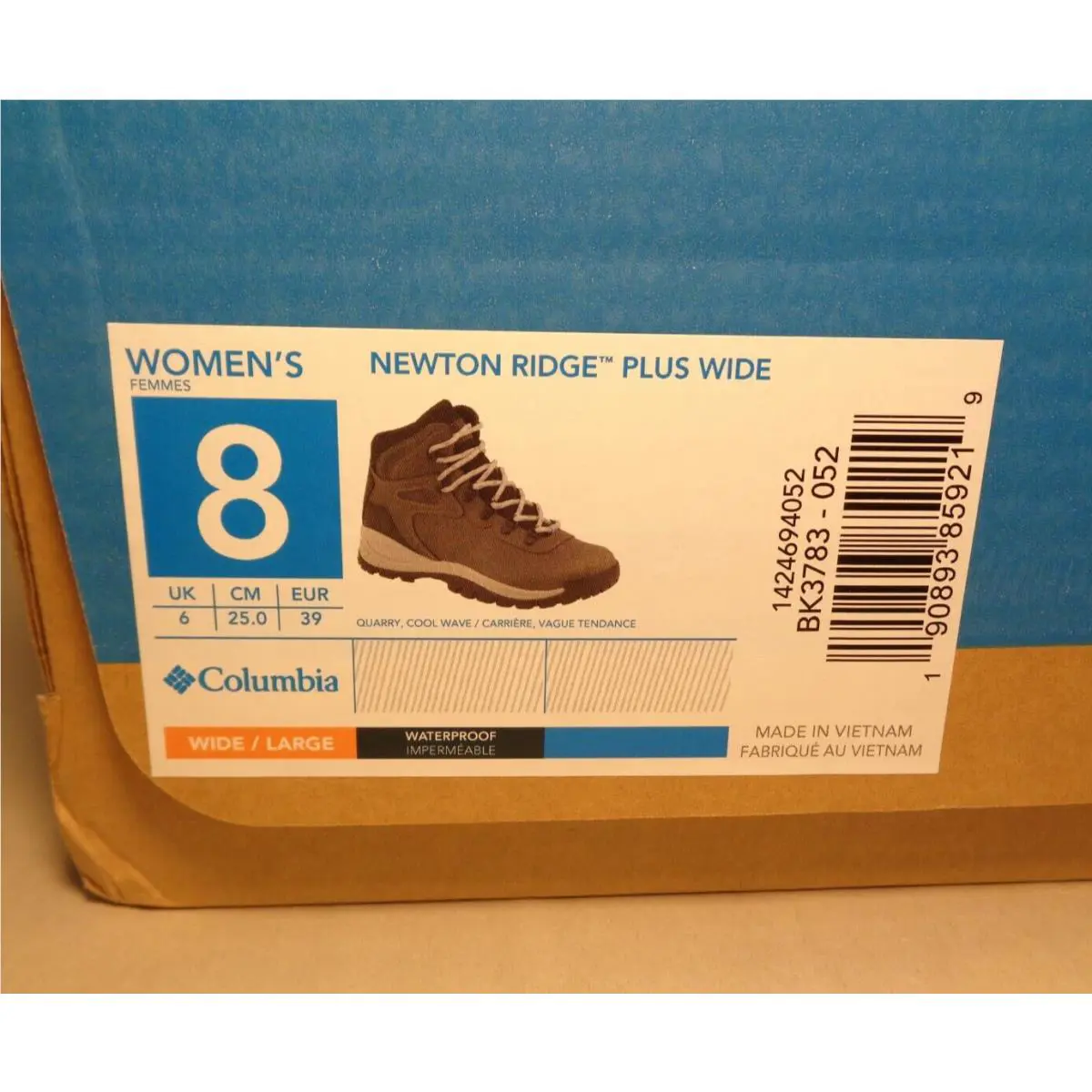 Columbia shoes - Columbia NEWTON RIDGE PLUS - NEWTON RIDGE PLUS - Quarry/Cool Wave (UPC: 190893859219) 18