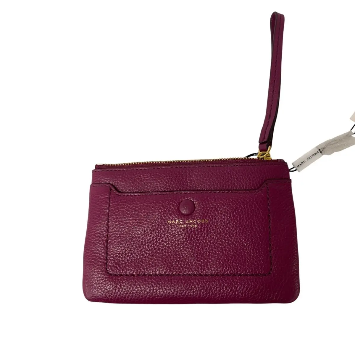 The Marc Jacobs Women`s Burgundy Empire City Pebbled Leather Wristlet Wallet