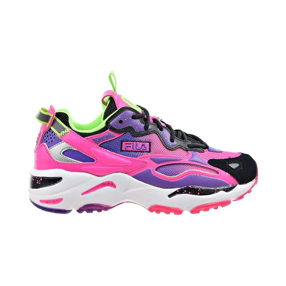 Fila Ray Tracer Apex Big Kids` Shoes Pink Glow-whitepurple 3RM01755-667 - Pink Glo-White-Electric Purple