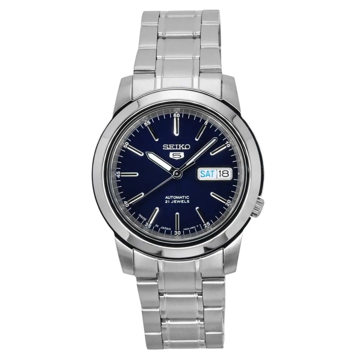 Seiko 5 Automatic Japan Made Stainless Steel Blue Dial SNKE51J1 30M Mens Watch