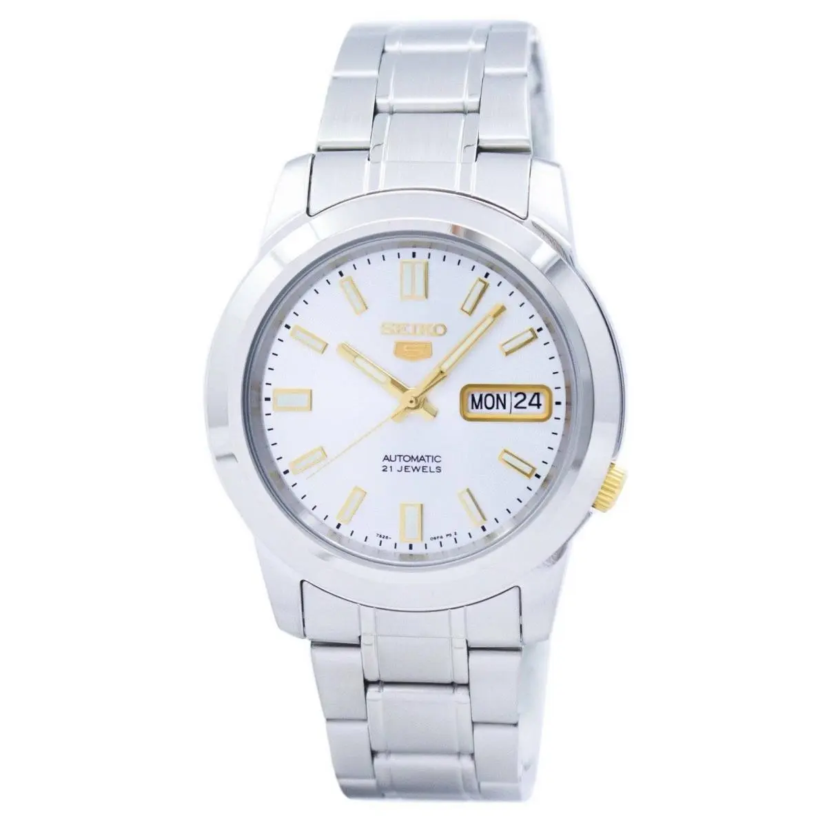 5 Automatic White Dial Day/date Stainless Steel SNKK09K1 30M Mens Watch by Seiko