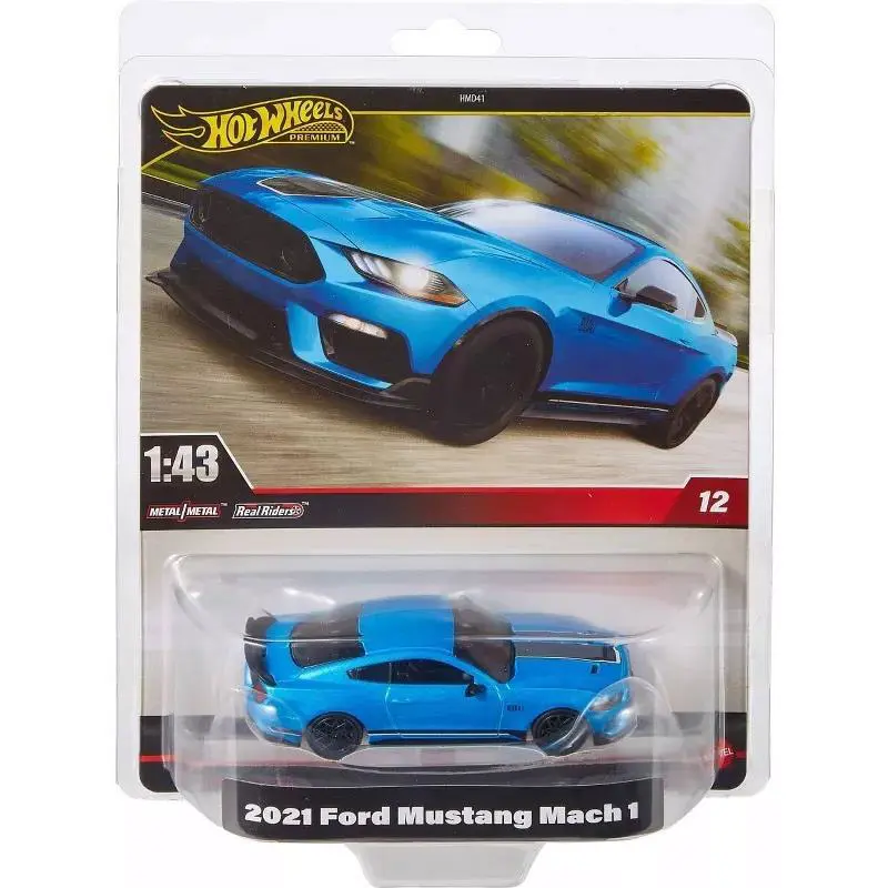 Hot Wheels Premium Real Riders 2021 Ford Mustang Mach 1 Die Cast Car Blue