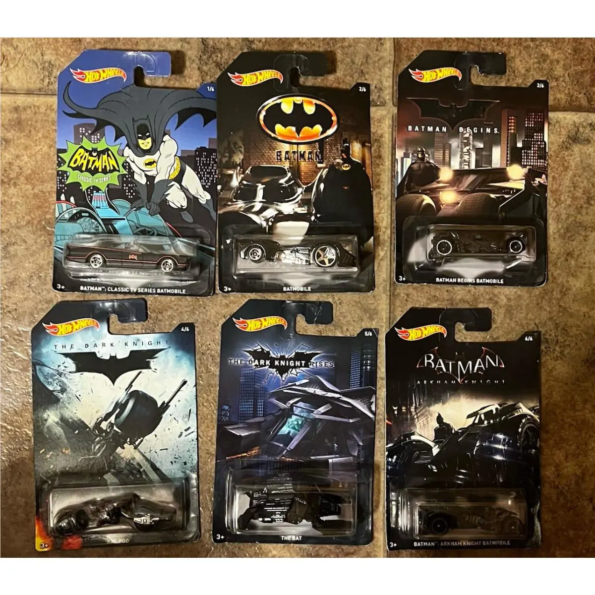 Hot Wheels Batman Series 2014 Complete Set Batpod Batmobile Arkham Knight Rises
