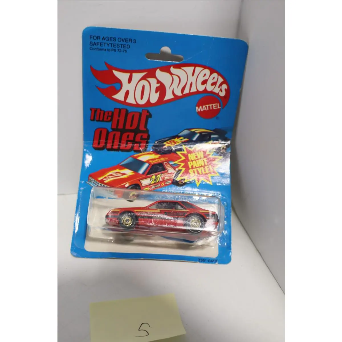 1981 Hot Wheels Turbo Mustang The Hot Ones Red Paint Style 3361 Shelf Wear 5