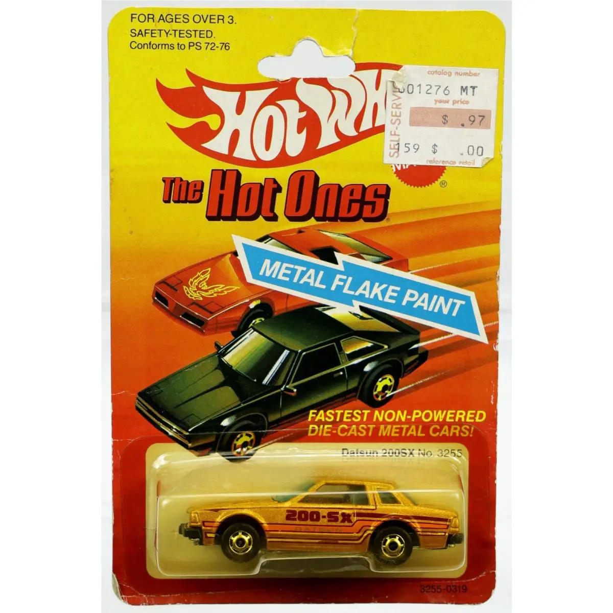 Vintage Hot Wheels Datsun 200SX The Hot Ones Series - 3255 Nrfp 1982 Gold 1:64