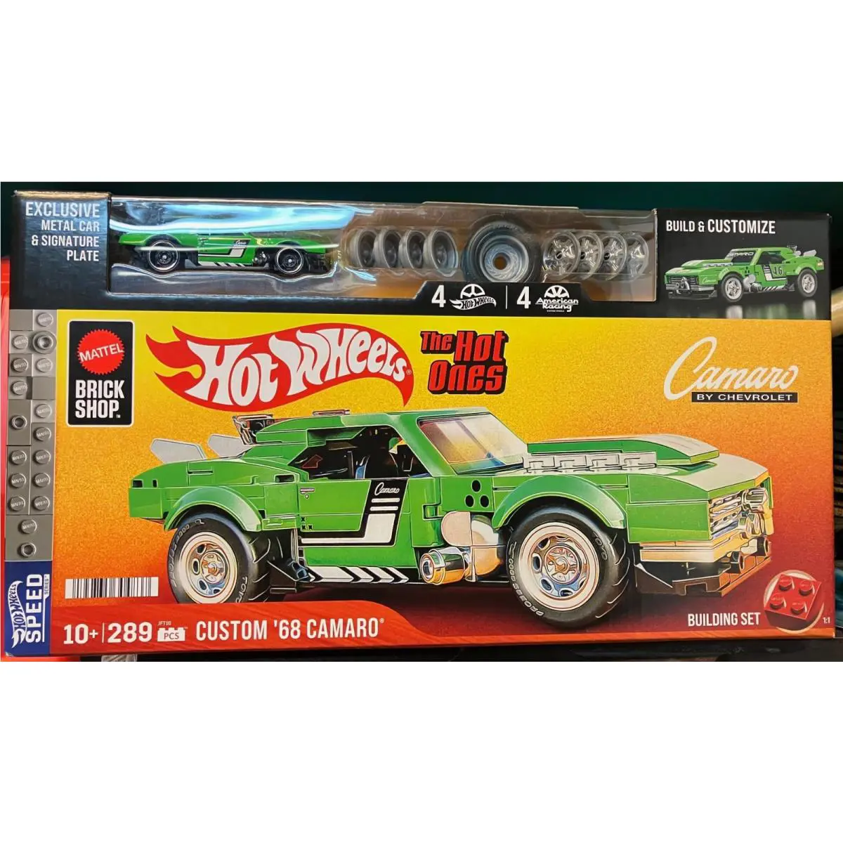Mattel Brick Shop 2025 Hotwheels The Hot Ones Custom `68 Camaro 289 Pcs