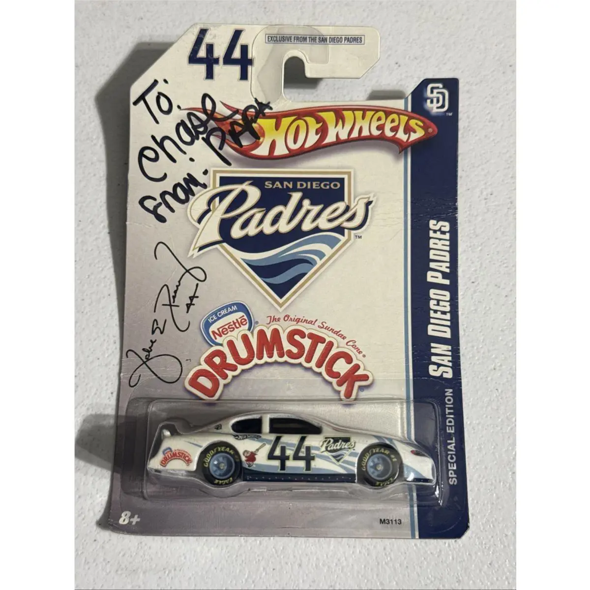 Hot Wheels Special Edition San Diego Padres Jake Peavy Drumstick `03 Monte Carlo