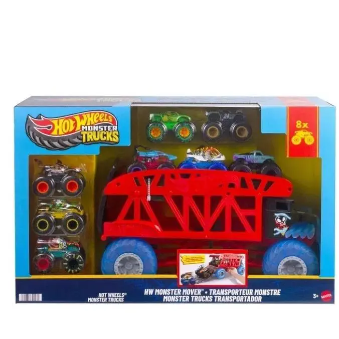 Hot Wheels Monster Trucks Monster Mover Hauler Trucks Bundle