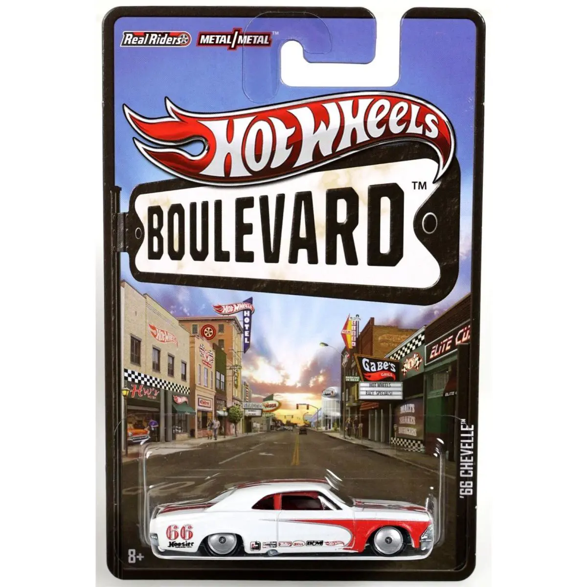 Hot Wheels 1966 Chevrolet Chevelle Boulevard Series - X8296 Nrfp 2012 White 1:64