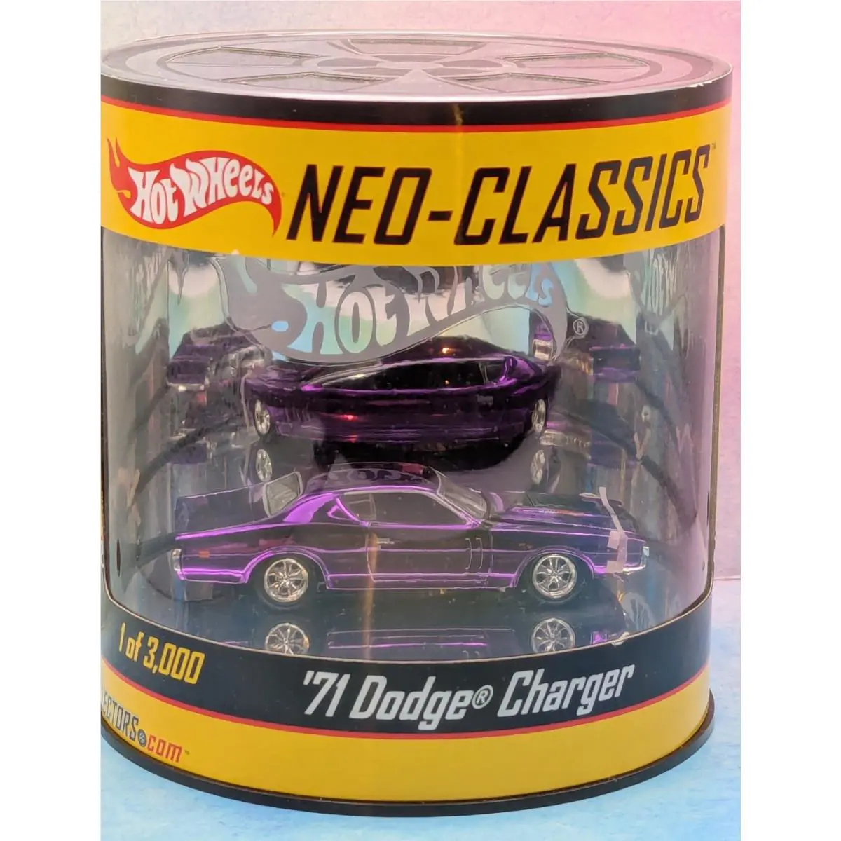 2003 Hot Wheels `71 Dodge Charger Oil Can 1/3000 Purple Neo-classics