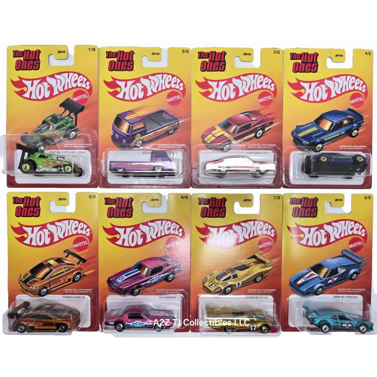 Hot Wheels The Hot Ones Full Complete Set of 8 Repu Porsche Skyline Combi +++