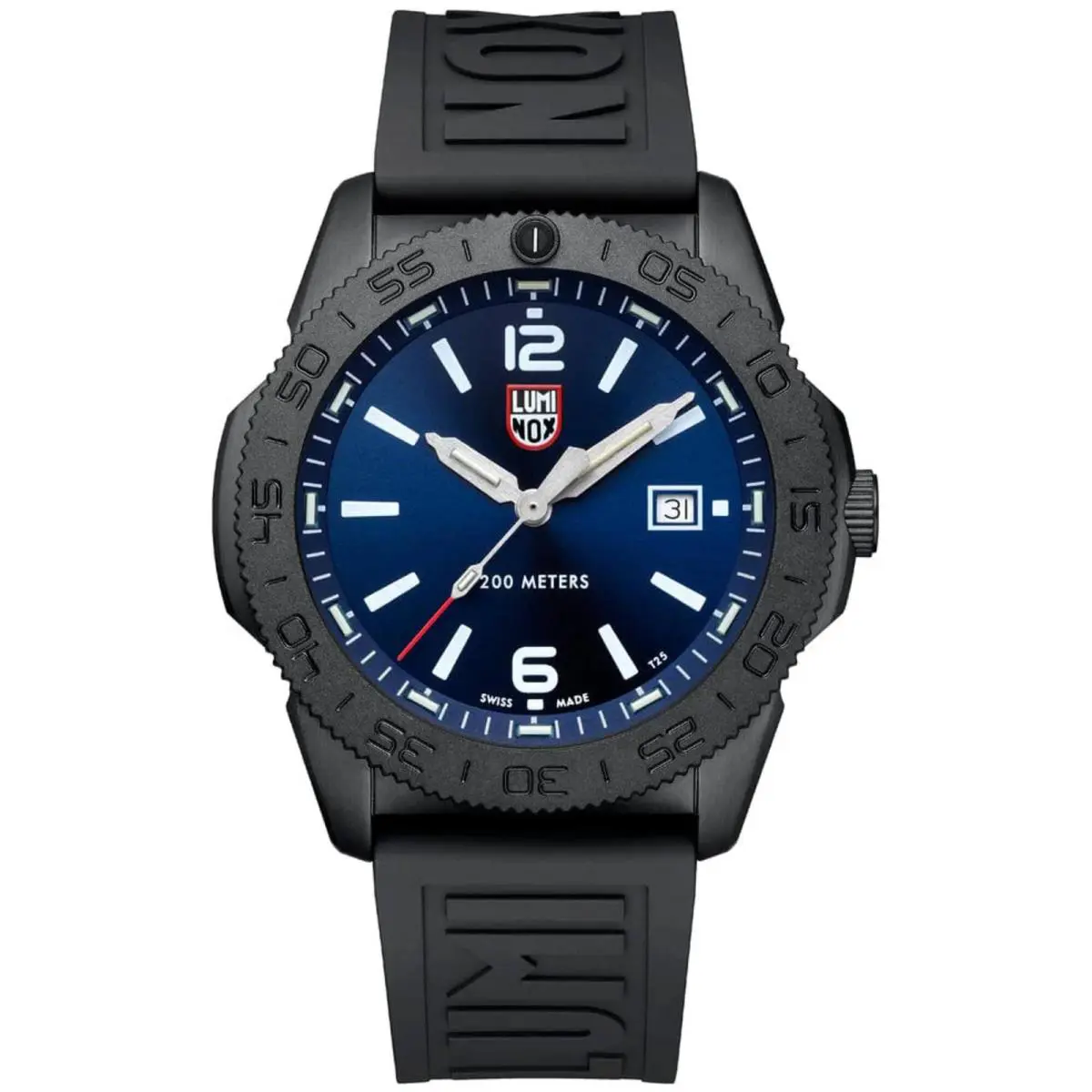 Luminox Men`s Watch Pacific Diver Rotating Bezel Blue Dial Rubber Strap 3123.B