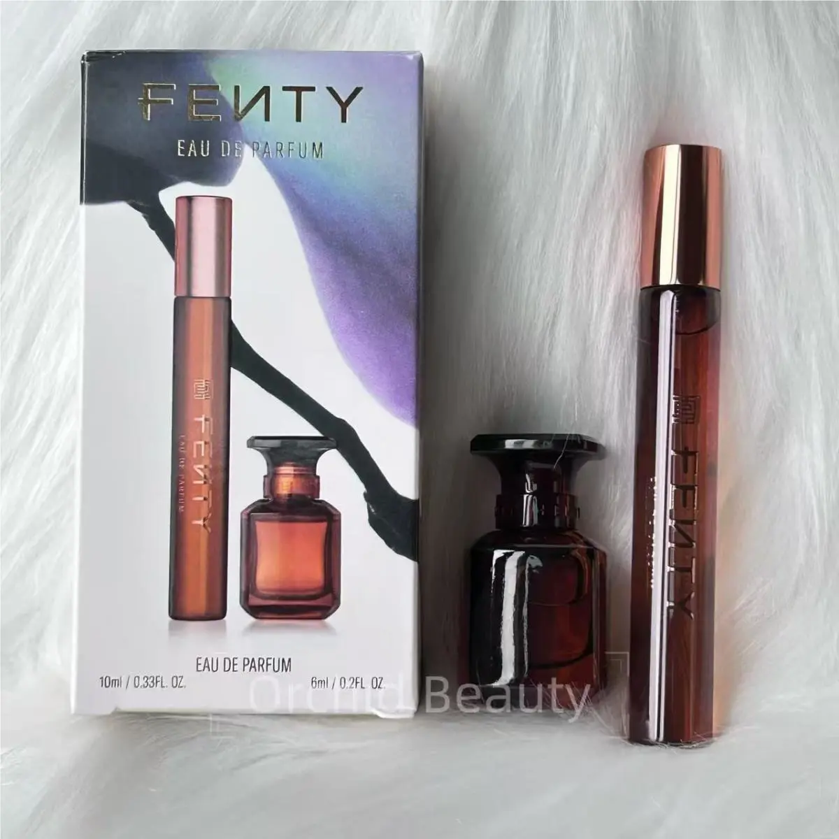 2PC Rihanna Fenty Beauty Edp Perfume Mini Travel Set 0.33 Oz+ 0.2 oz