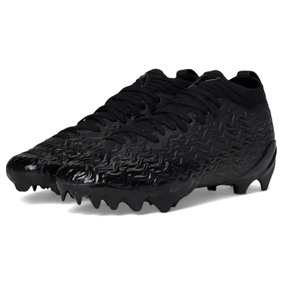 Man`s Sneakers Athletic Shoes Under Armour Spotlight Pro Football Cleats - Black/Black/Black