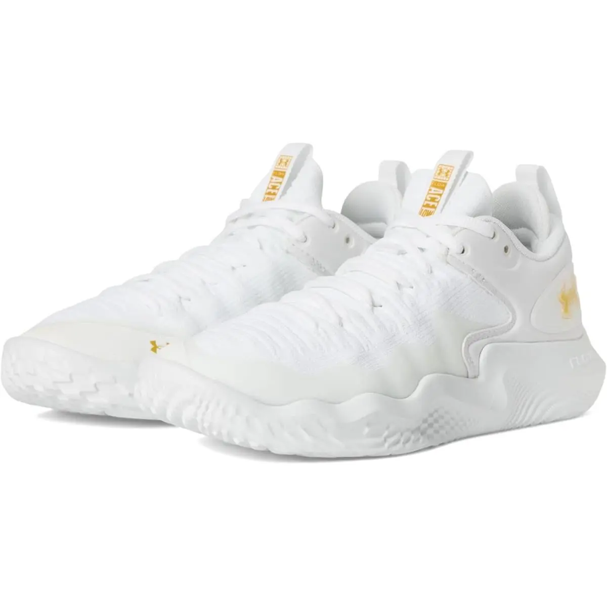 Under Armour Flow Ace Low 3027084-100 Women`s 9.5 White Volleyball Shoes TF8536 - White