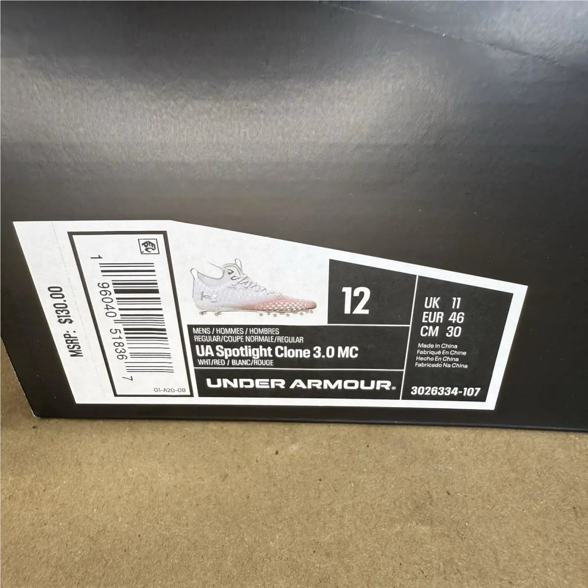 Under Armour shoes - Under Armour Spotlight MC - Spotlight - 3026334-107 - White (UPC: 0196040518367) 13