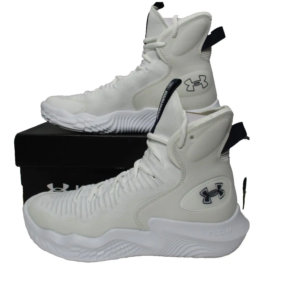 Under Armour Flow Highlight Ace Womens Size 8 White Volleyball Shoes 3027083-102