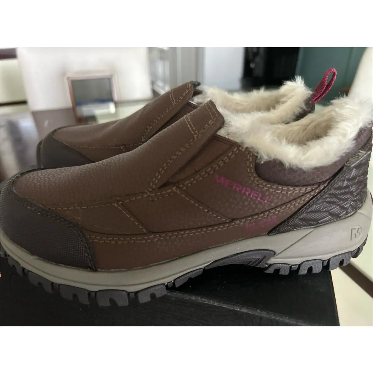 Merrell shoes - MERRELL Endersy Thermo Moc WTPF - J317924C - Dark Earth/red (UPC: 646881502235) 3