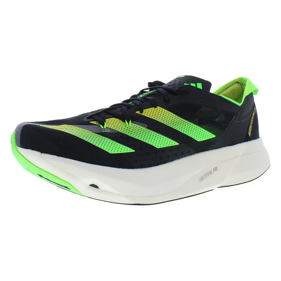 Adidas Adizero Adios Pro 3 Mens Shoes - Core Black/Beam Yellow/Solar Green, Main: Black