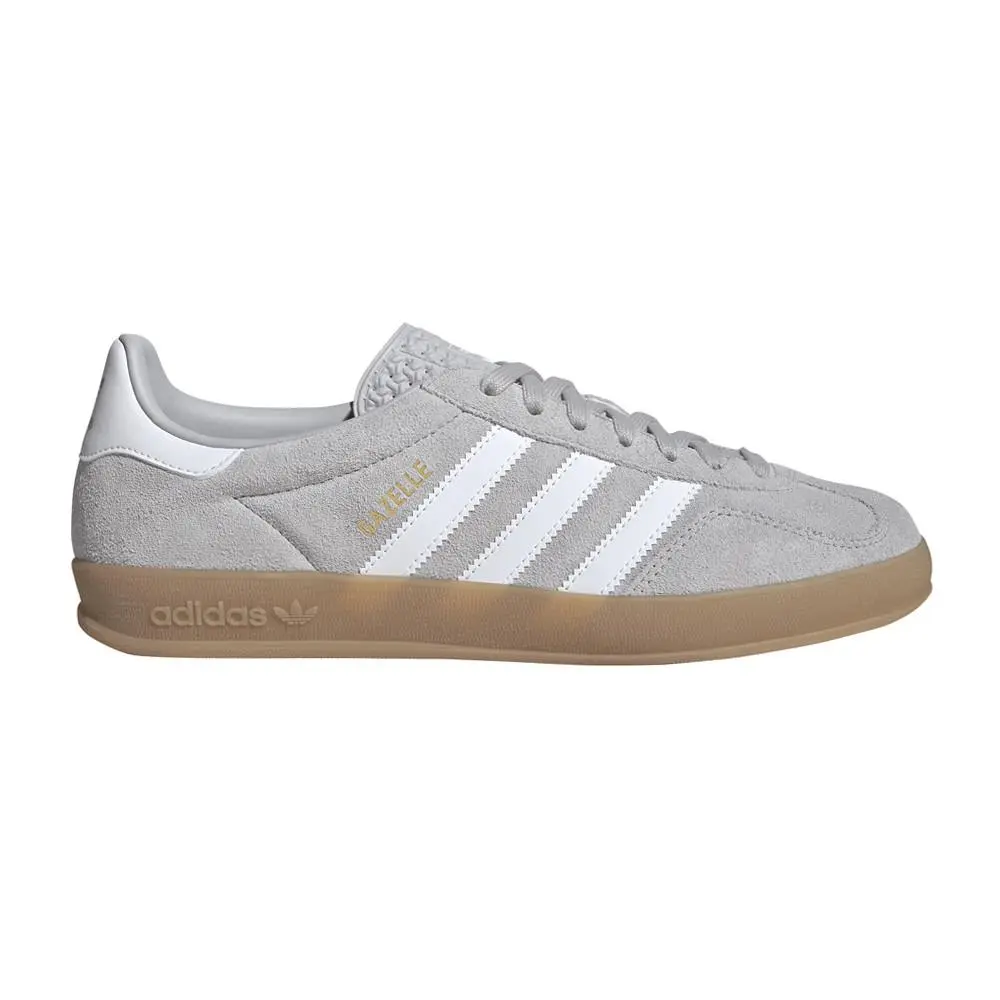 Adidas Gazelle Indoor Lace Up Mens Grey Sneakers Casual Shoes JQ0176 - Grey