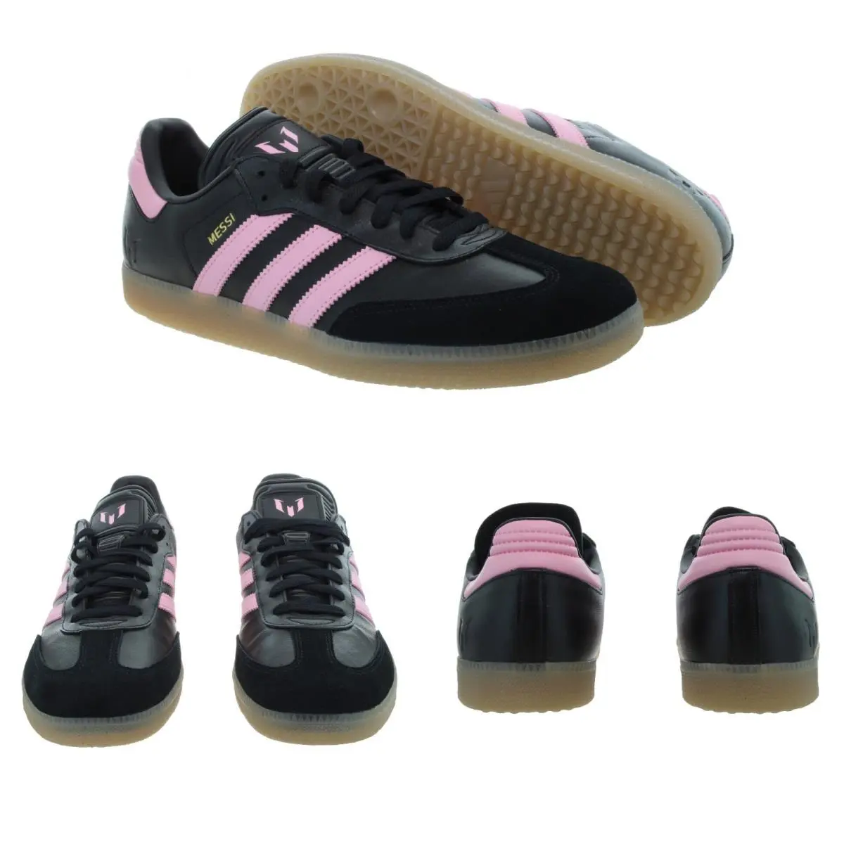 Adidas shoes - Adidas Samba Messi - Samba Messi - JP7845 - Core Black, Gold Metallic, Gum, Pink 1