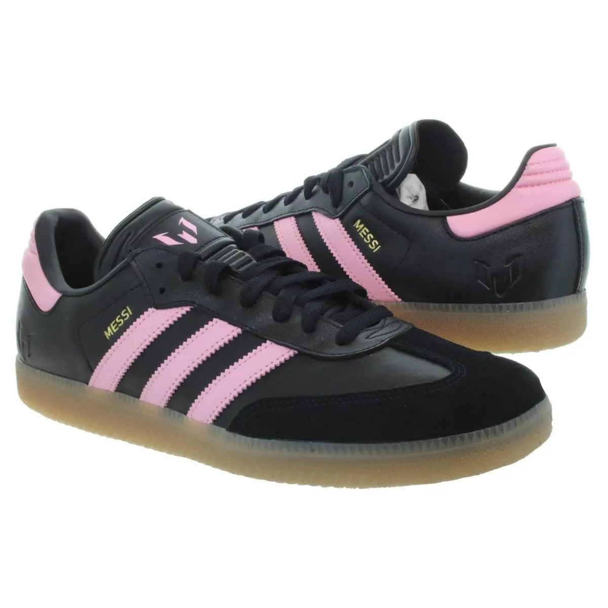 Adidas shoes - Adidas Samba Messi - Samba Messi - JP7845 - Core Black, Gold Metallic, Gum, Pink 4