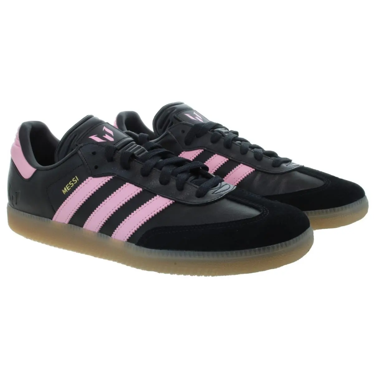 Adidas shoes - Adidas Samba Messi - Samba Messi - JP7845 - Core Black, Gold Metallic, Gum, Pink 5