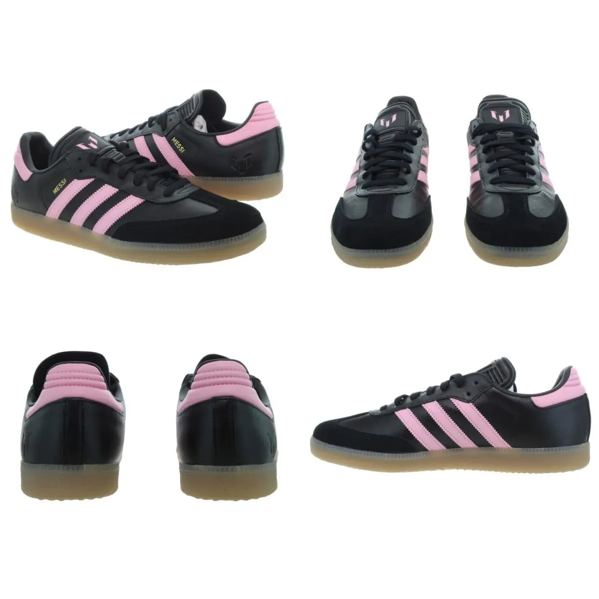 Adidas shoes - Adidas Samba Messi - Samba Messi - JP7845 - Core Black, Gold Metallic, Gum, Pink 12