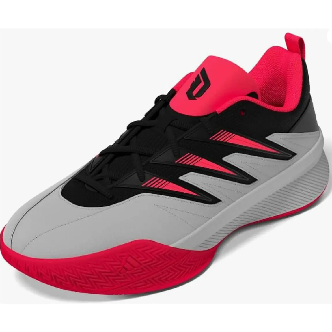 Adidas Mens Dame Certified 3 Low Basketball Shoes Black/red/gray JI1540