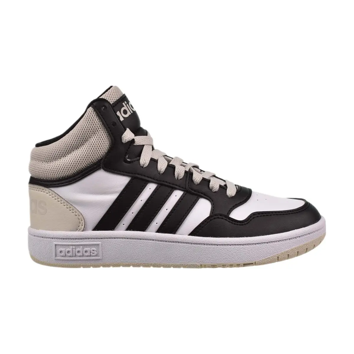 Adidas Hoops 3.0 Mid Kids` Shoes White-black-beige IH7893