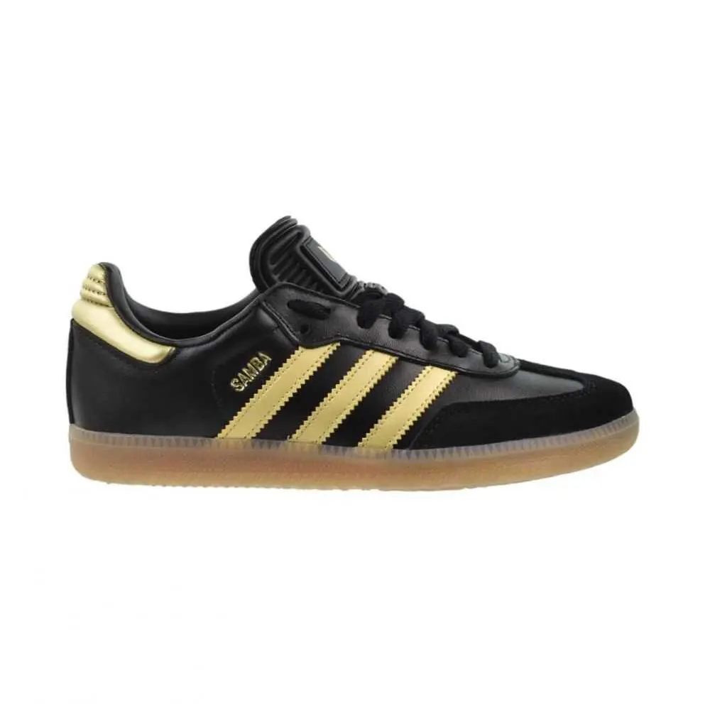 Adidas Samba Messi J Big Kids` Shoes Black/gold/gum jh5641 - Black/Gold/Gum