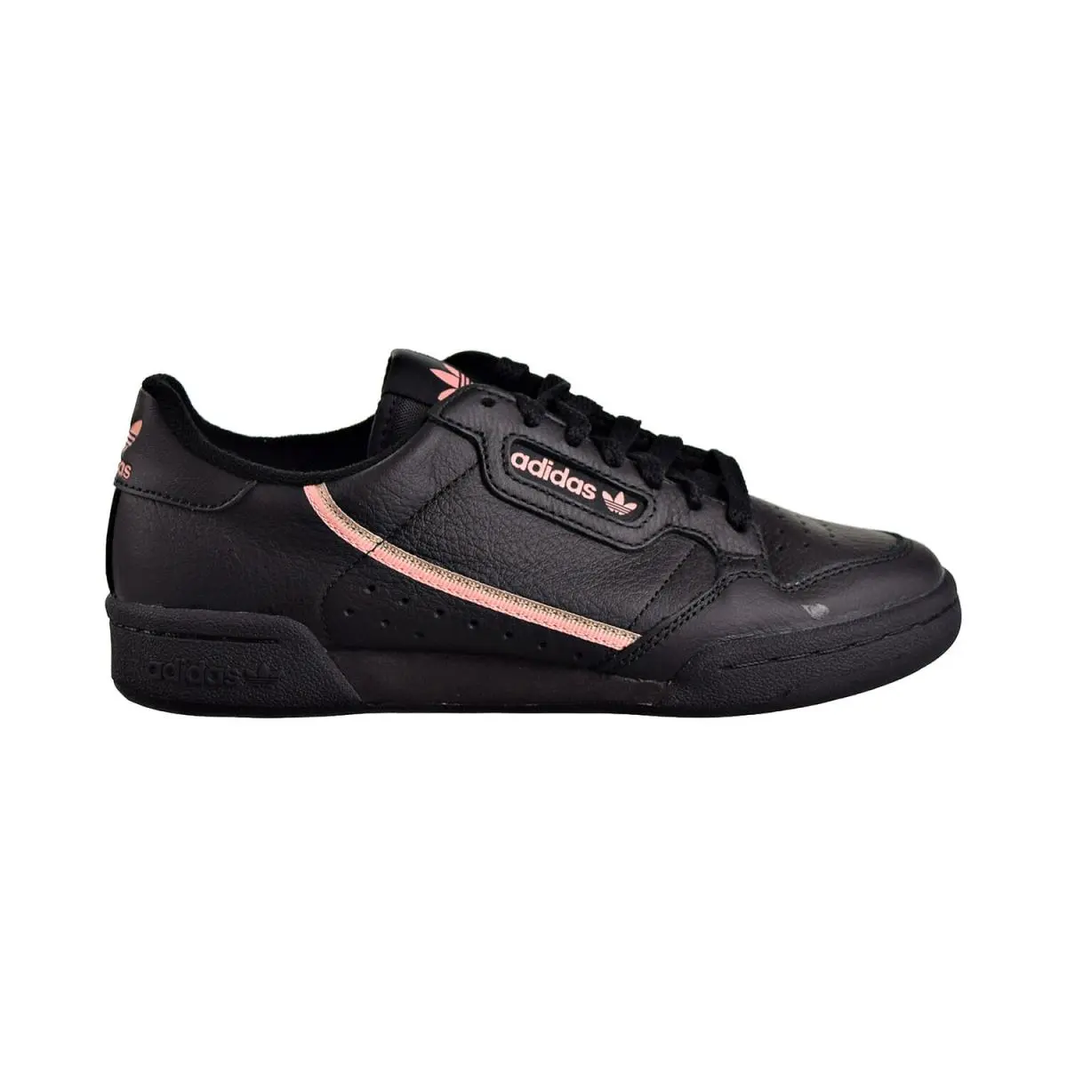 Adidas Continental 80 Women`s Shoes Core Black-trace Pink-copper Metallic EE4349