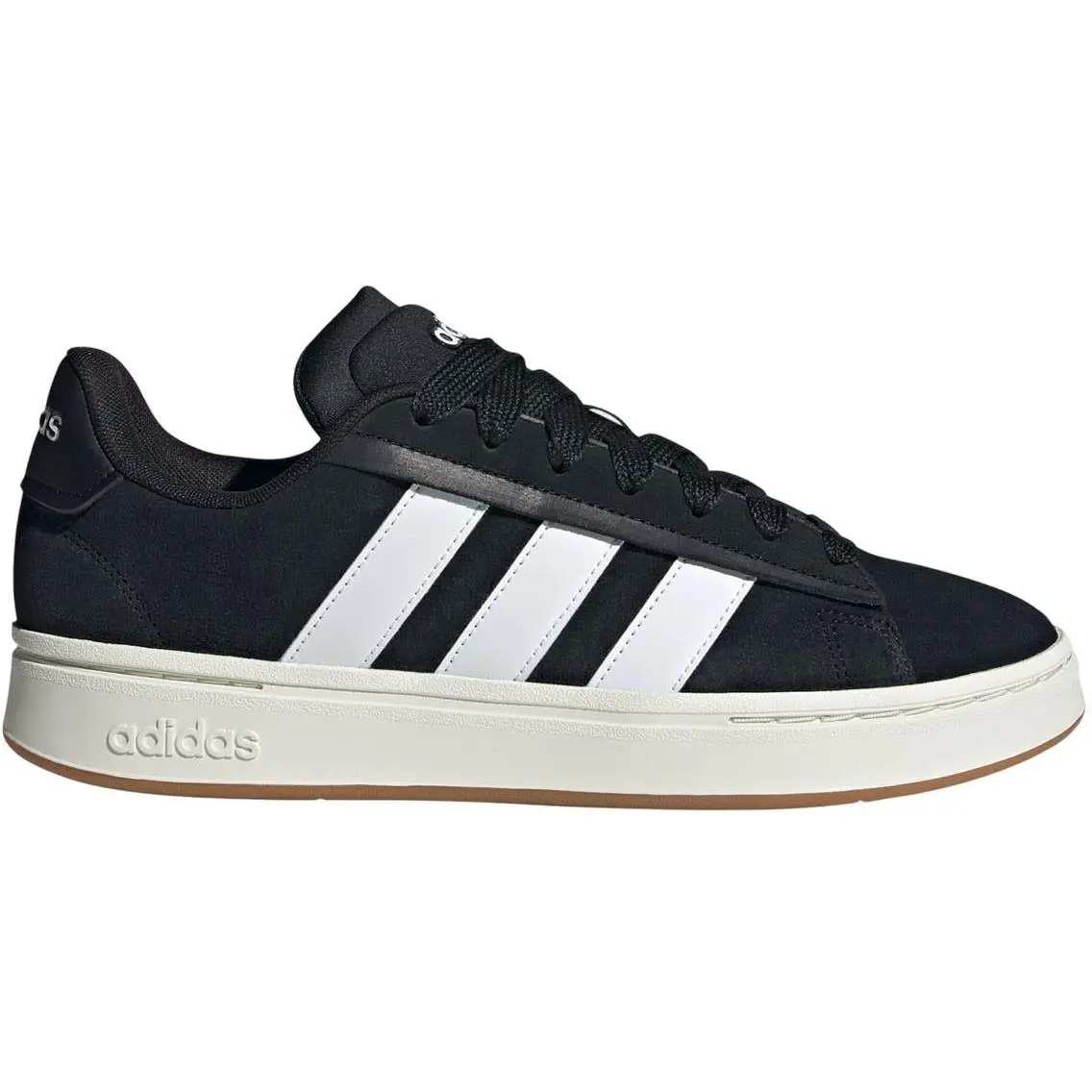 Adidas Mens Grand Court Alpha 00S Low Top Sneakers - Cblack / Ftwwht / Gum10 - Black/White/Gum