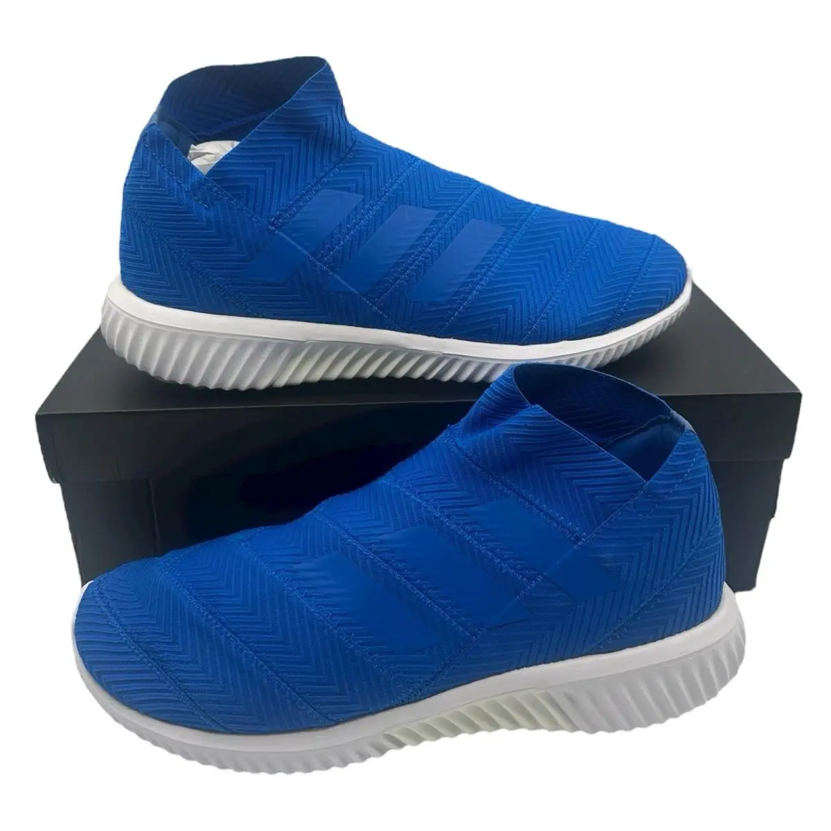 Adidas Nemeziz Tango 18.1 TR Football Soccer Shoes Men Sz 10.5 Blue/white AC7355 - Blue