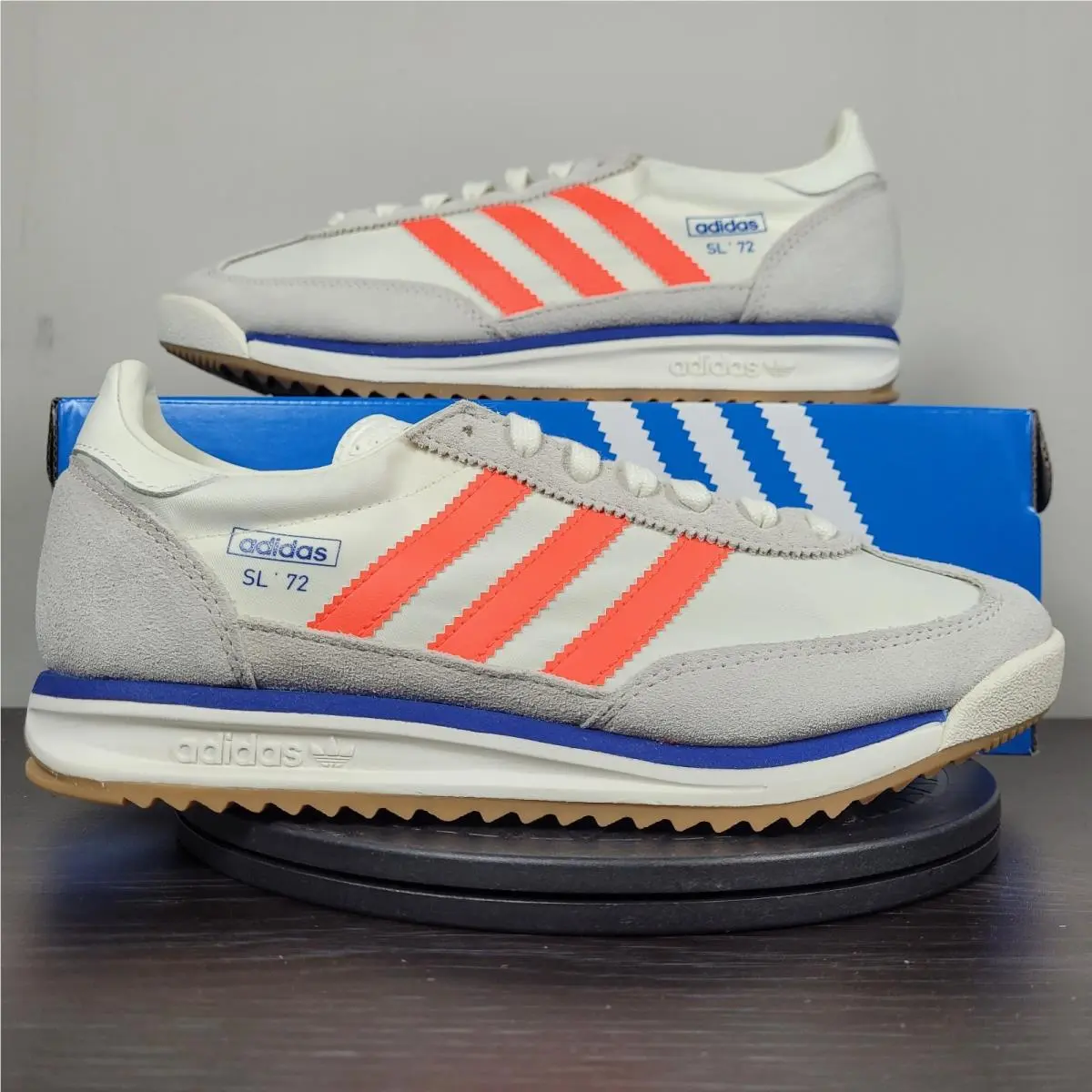 SL 72 RS Casual Athletic Shoes Off White Solar Red JQ5462 Men`s Sz 11.5 by Adidas