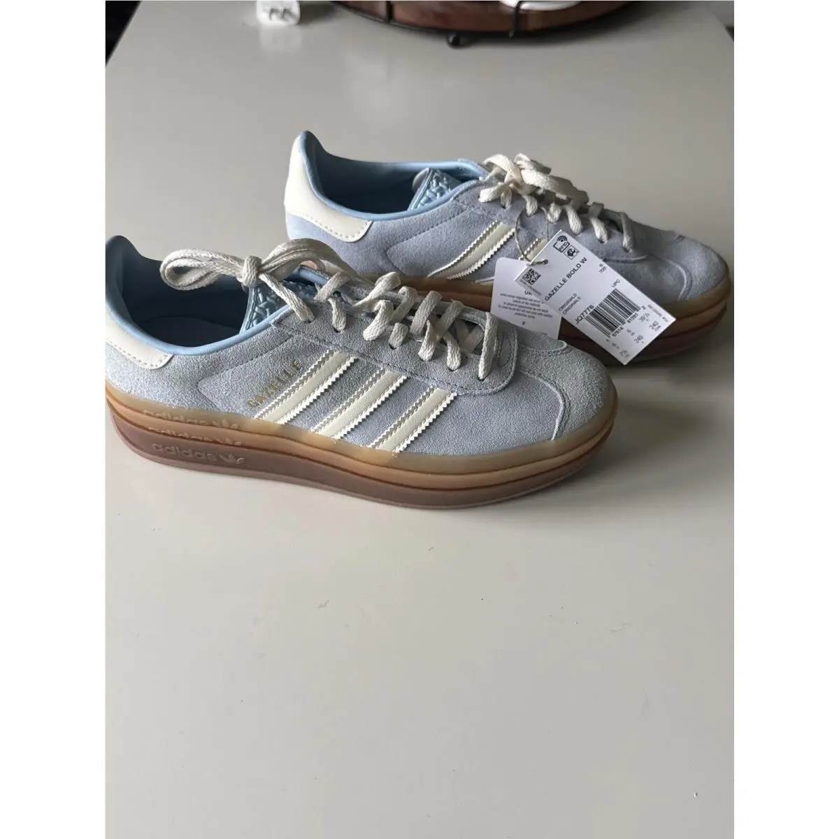 Adidas shoes - adidas Gazelle Bold Lace Up - JQ7776 - Blue 5
