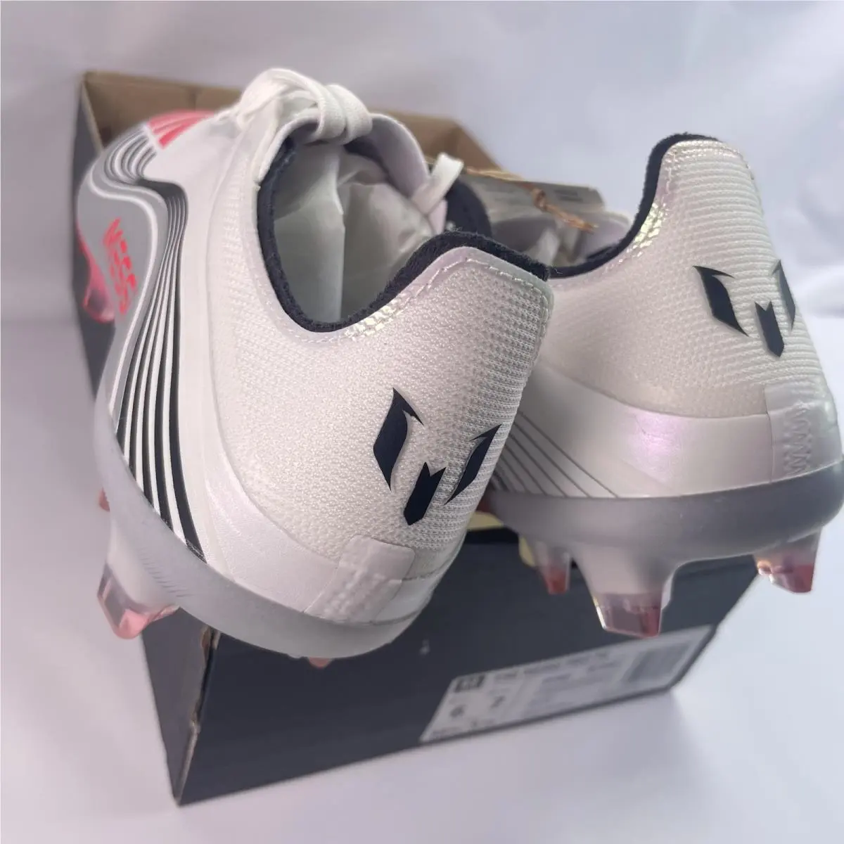 Adidas shoes - adidas F50 Messi Pro Firm Ground Soccer Cleats - JP7461 - White (UPC: 197620704675) 5