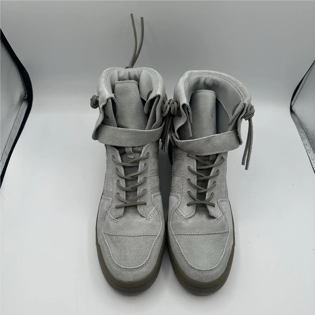 Adidas shoes - adidas Forum Hi Moc - Forum Moc - B27682 - Gray (UPC: 889767008166) 3
