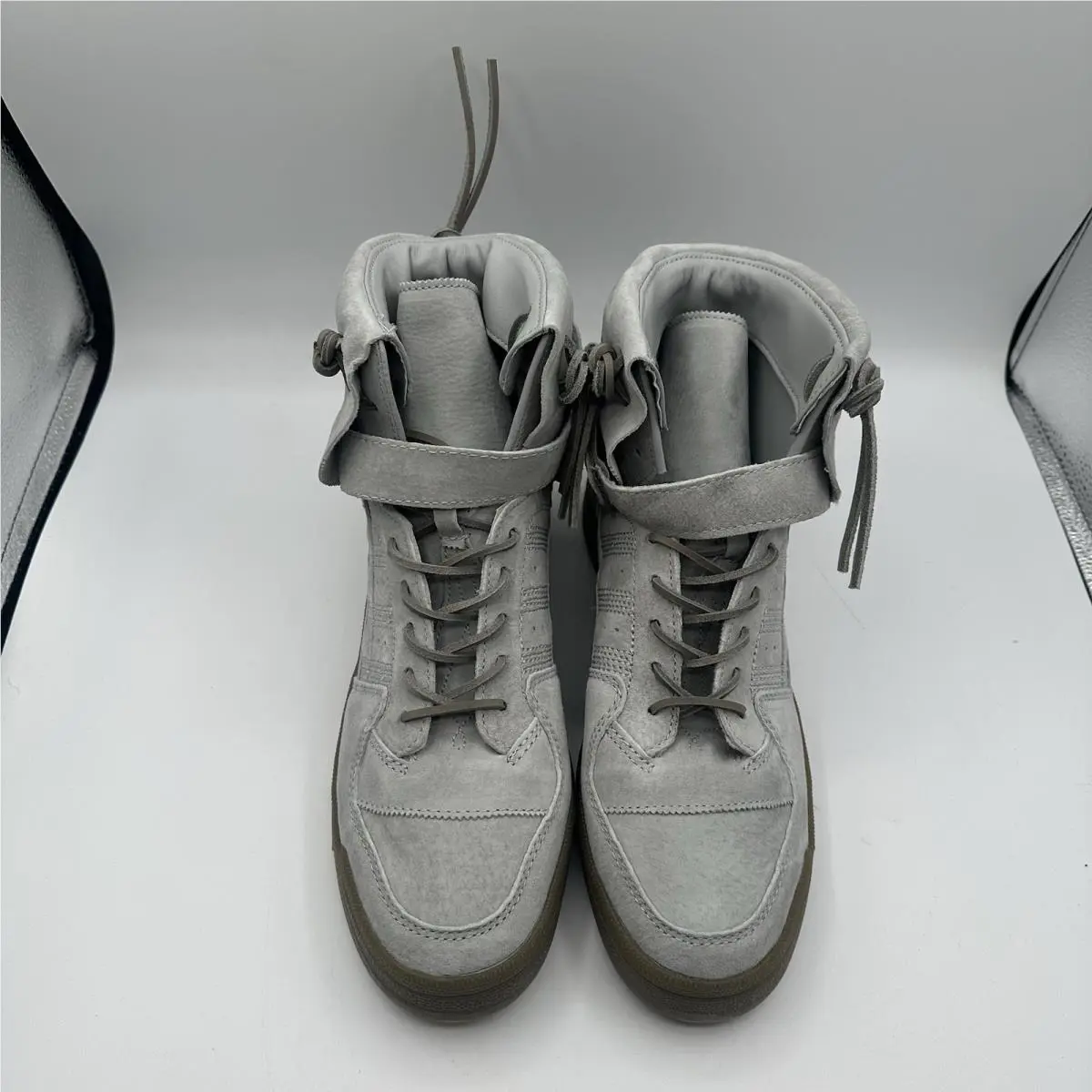Adidas shoes - adidas Forum Hi Moc - Forum Moc - B27682 - Gray (UPC: 889767008166) 3