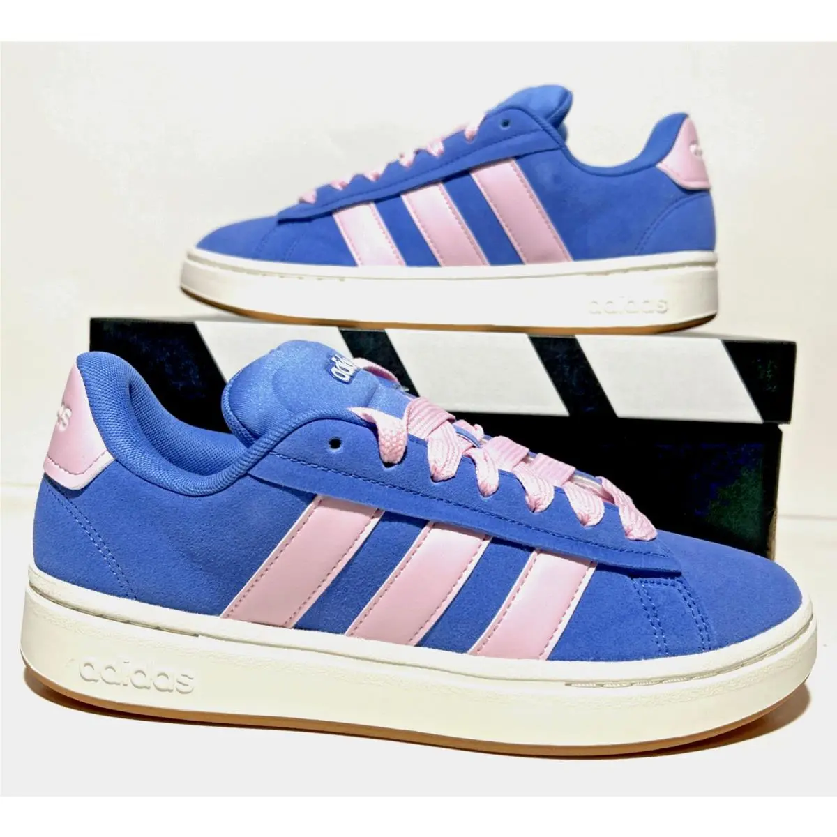 Adidas Court Alpha 00s Women’s Size 7.5 Blue Pink Retro Urban Casual Sneakers