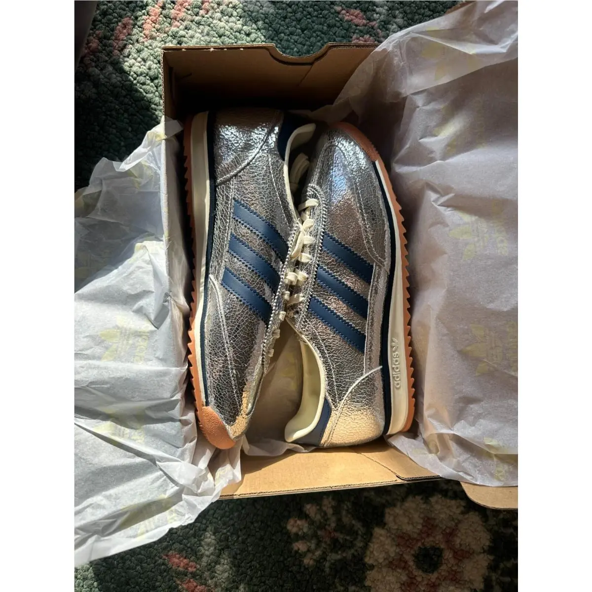 Adidas Originals SL 72 OG Silver Metallic/navy JH8654 Unisex Shoes Size 9W
