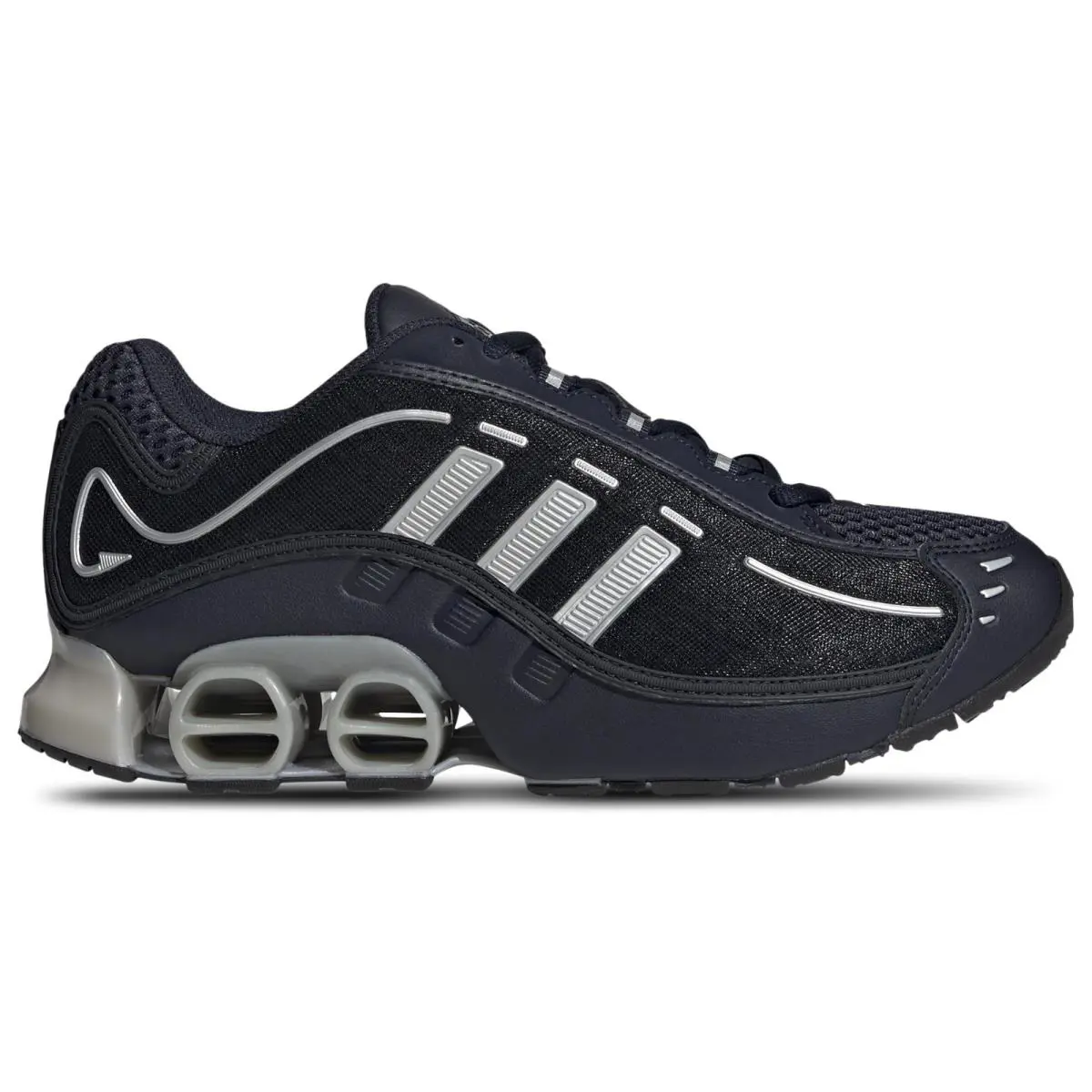 Adidas Megaride O1 Men s Running Sneakers Lightweight Stability Size 10 - Black/Silver Metallic/Ink