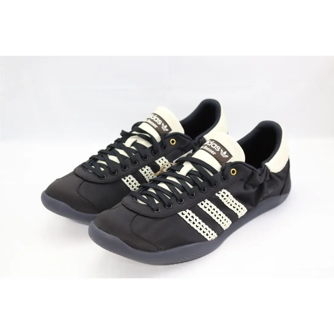 Adidas Wales Bonner Karintha Lo Satin Black White Satin Mens 10.5 Crochet Stripe