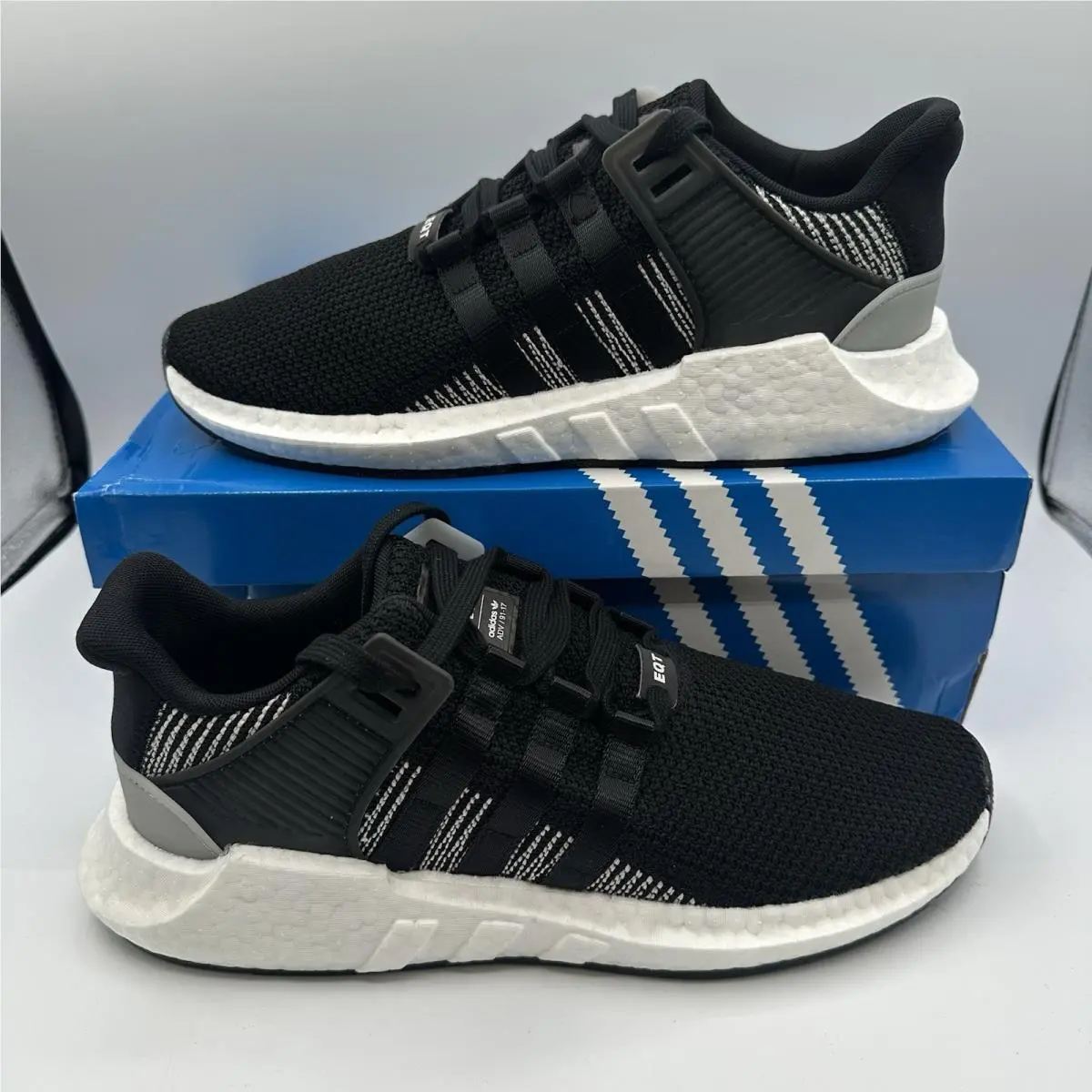 Adidas Eqt Support 93/17 Shoes Mens Sz 9.5 Black/white Running Sneakers BY9509