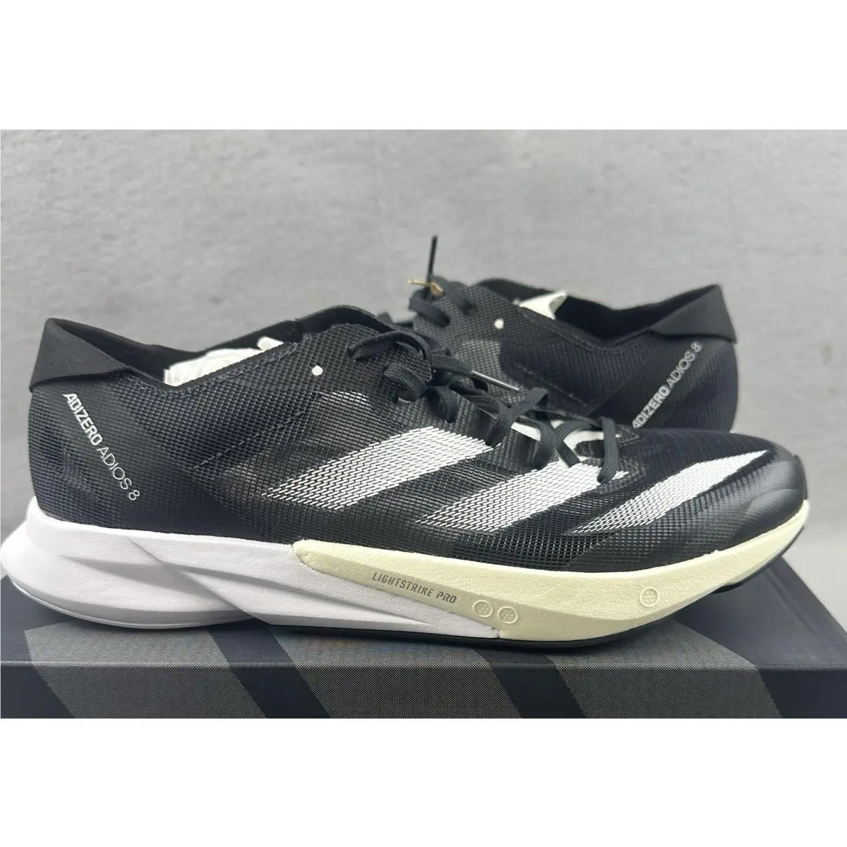 Adidas Adizero Adios 8M Low Running Shoes Black Mens 9 ID6902
